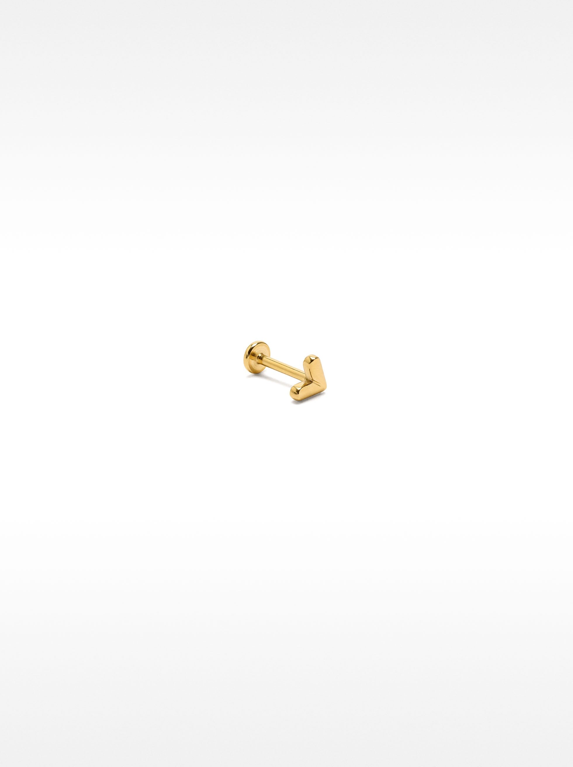 Piercing De Oreja Con Triángulo – Acero Inoxidable