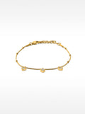 Pulsera De Corazones Con Cristales - Acero Inoxidable