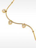 Pulsera De Corazones Con Cristales - Acero Inoxidable