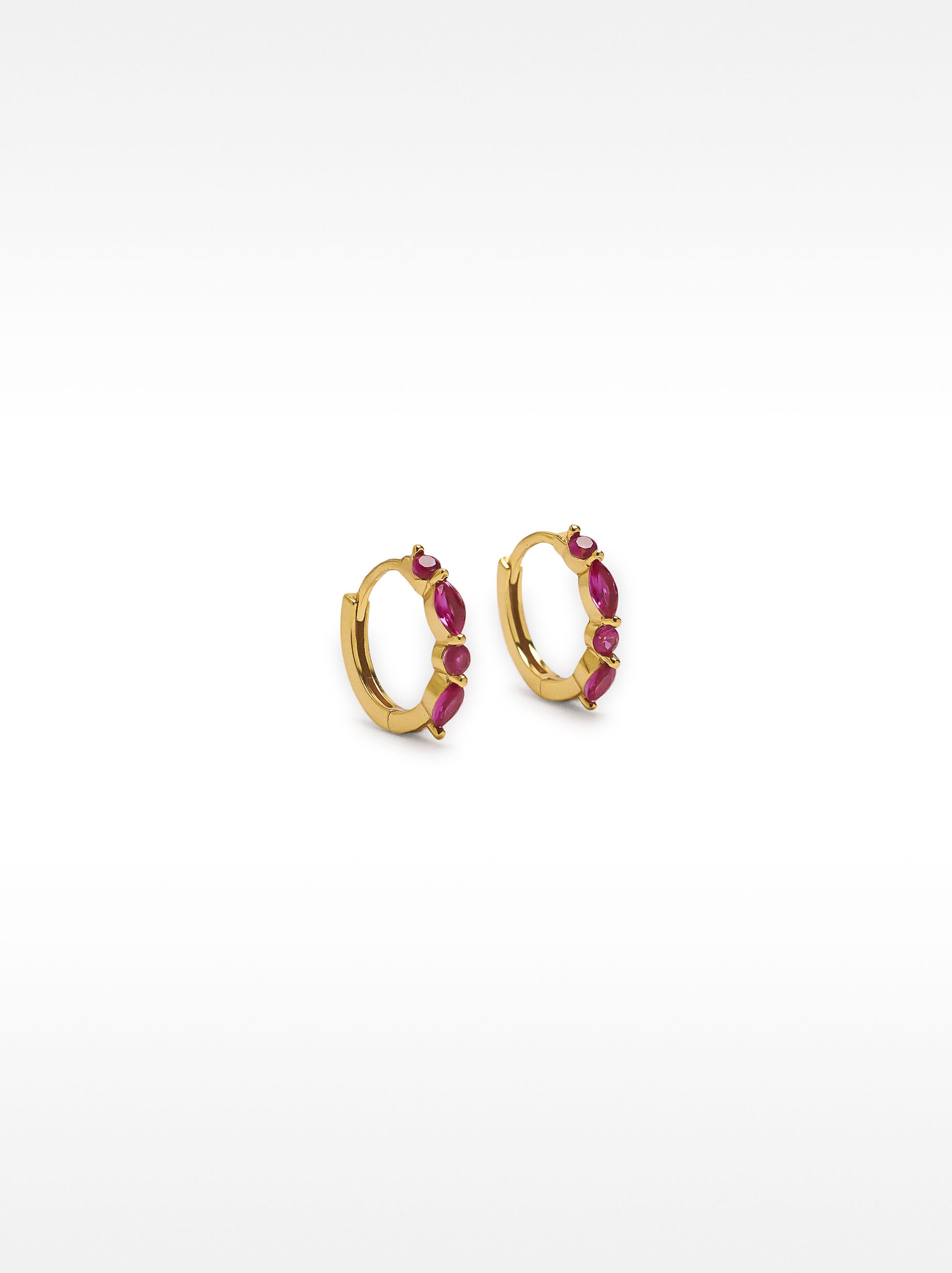 Aros Con Circonitas - Plata De Ley 925