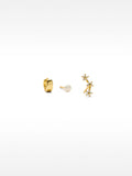 Set De Pendientes Com Circonitas - Plata De Ley 925