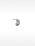 Aro Individual Con Circonitas - Plata De Ley 925