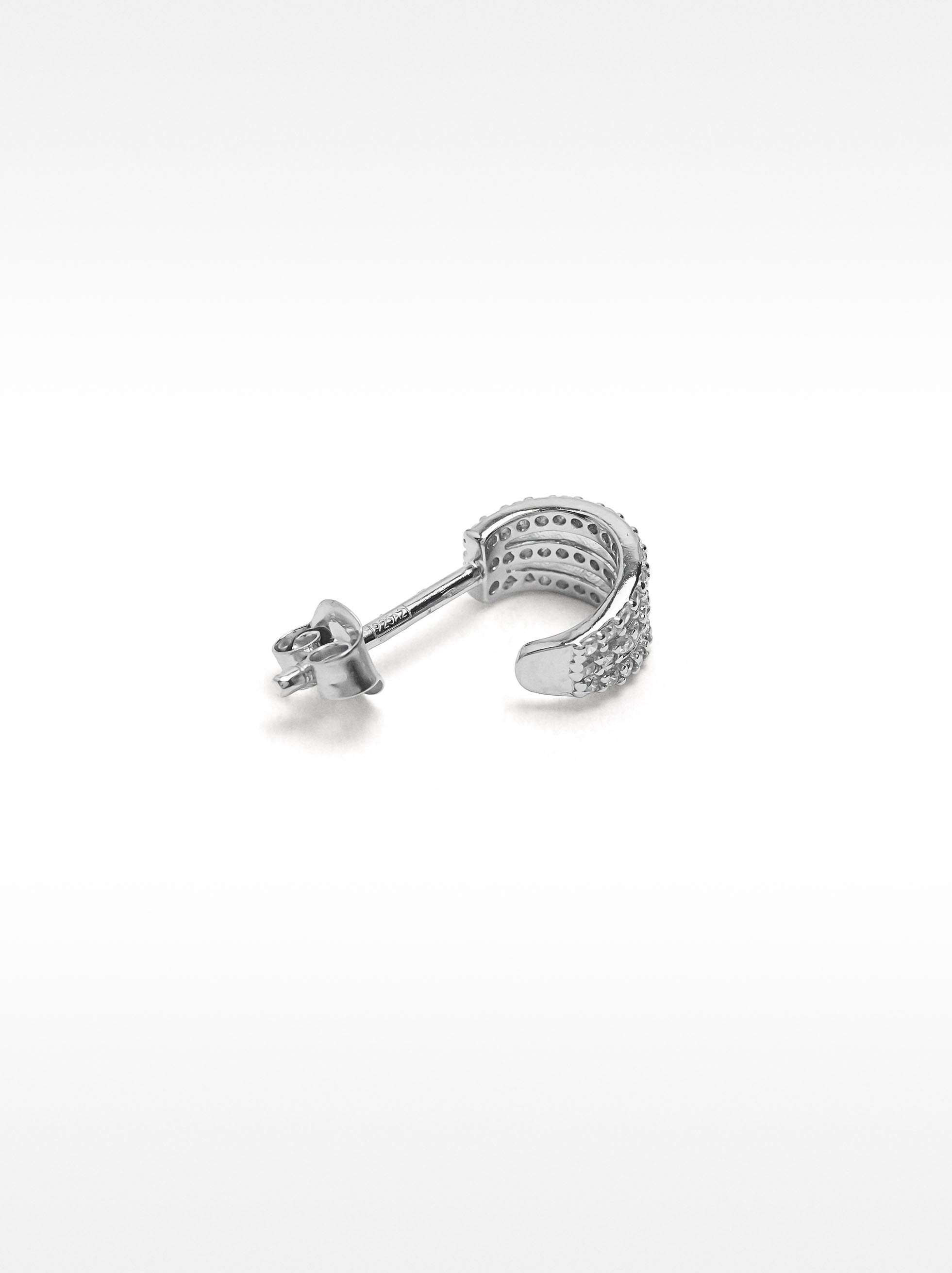 Aro Individual Con Circonitas - Plata De Ley 925