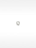 Pendiente Individual Con Circonitas Y Relieve - Plata De Ley 925