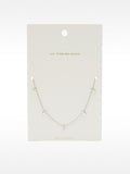Collar Con Barras Y Circonitas - Plata De Ley 925