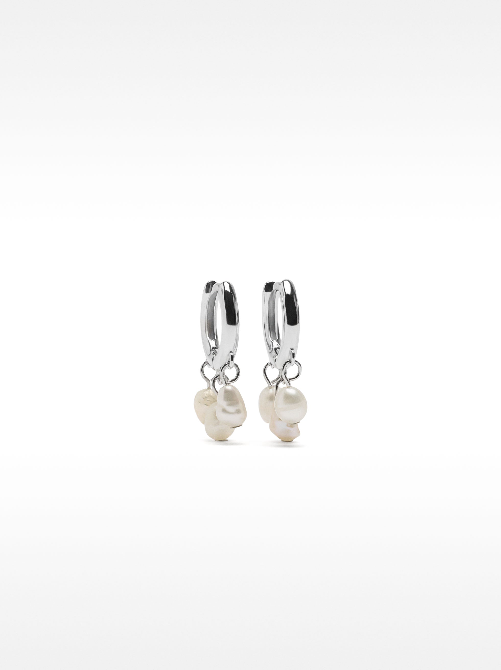 Aros Con Perlas - Plata De Ley 925
