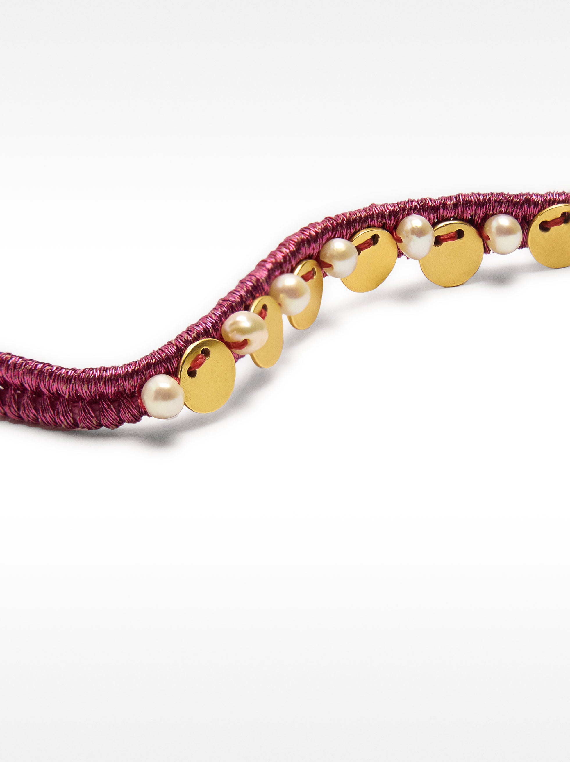 Pulsera Con Medallas Y Perlas De Agua Dulce - Plata De Ley 925