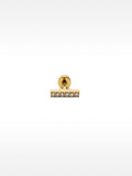 Piercing De Oreja Tipo Barra Con Cristales – Acero Inoxidable