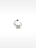 Piercing De Oreja Con Flor Y Cristales – Acero Inoxidable