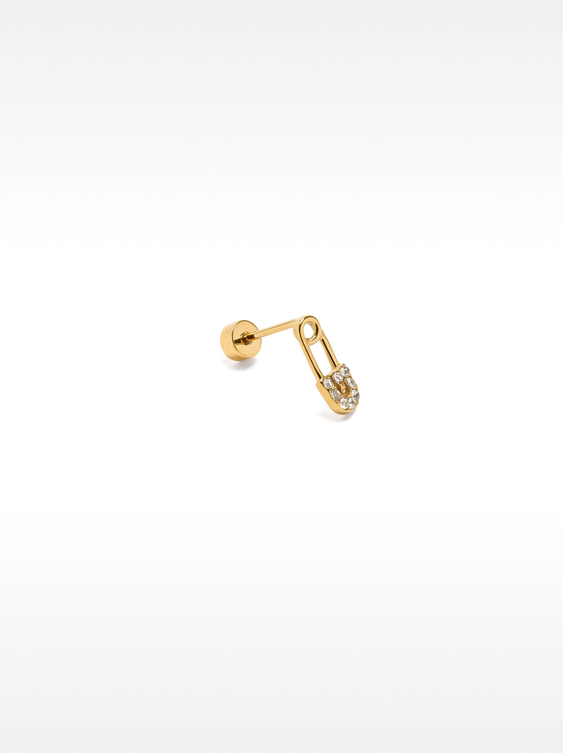 Piercing Imperdible Con Cristales - Acero Inoxidable