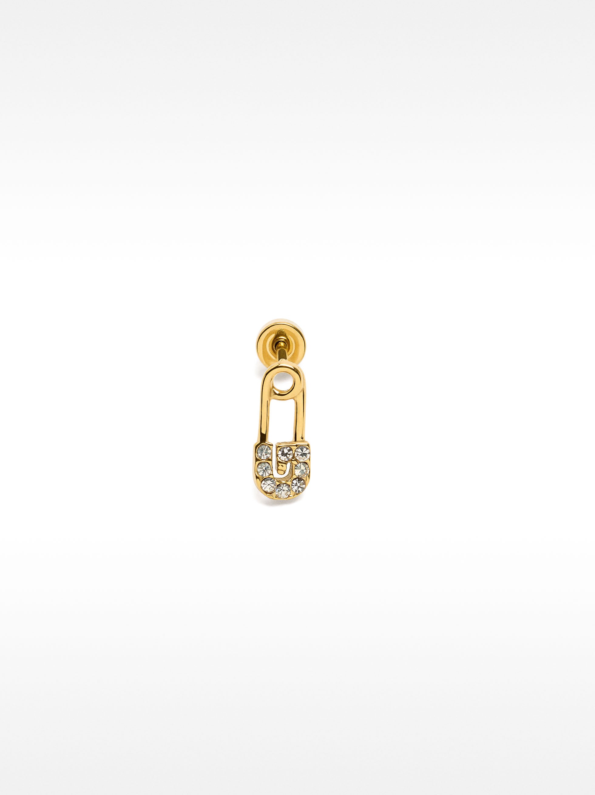 Piercing Imperdible Con Cristales - Acero Inoxidable