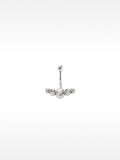 Piercing De Ombligo Con Círculos De Cristal – Acero Inoxidable