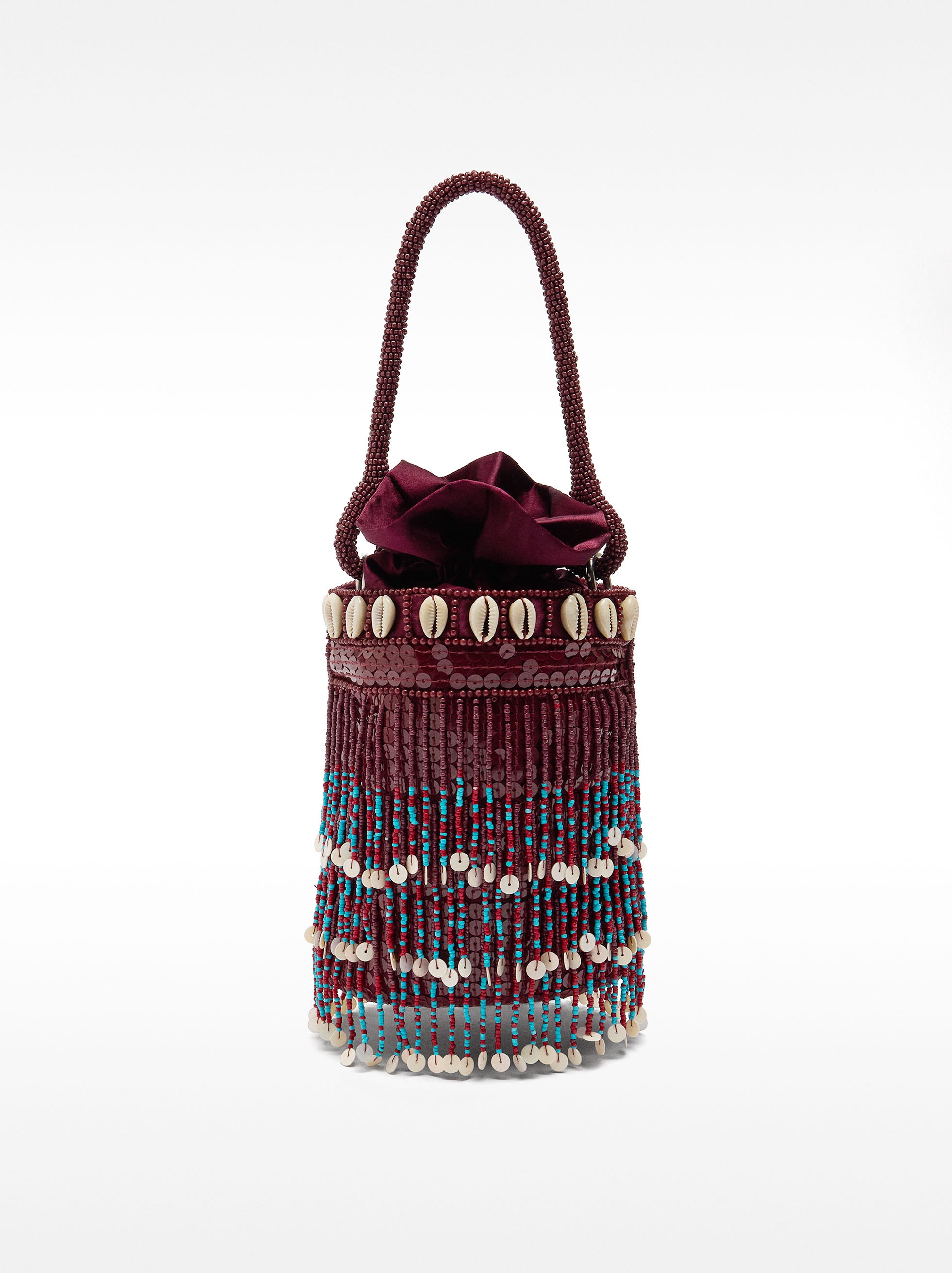 Bolso De Fiesta De Abalorios Con Conchas