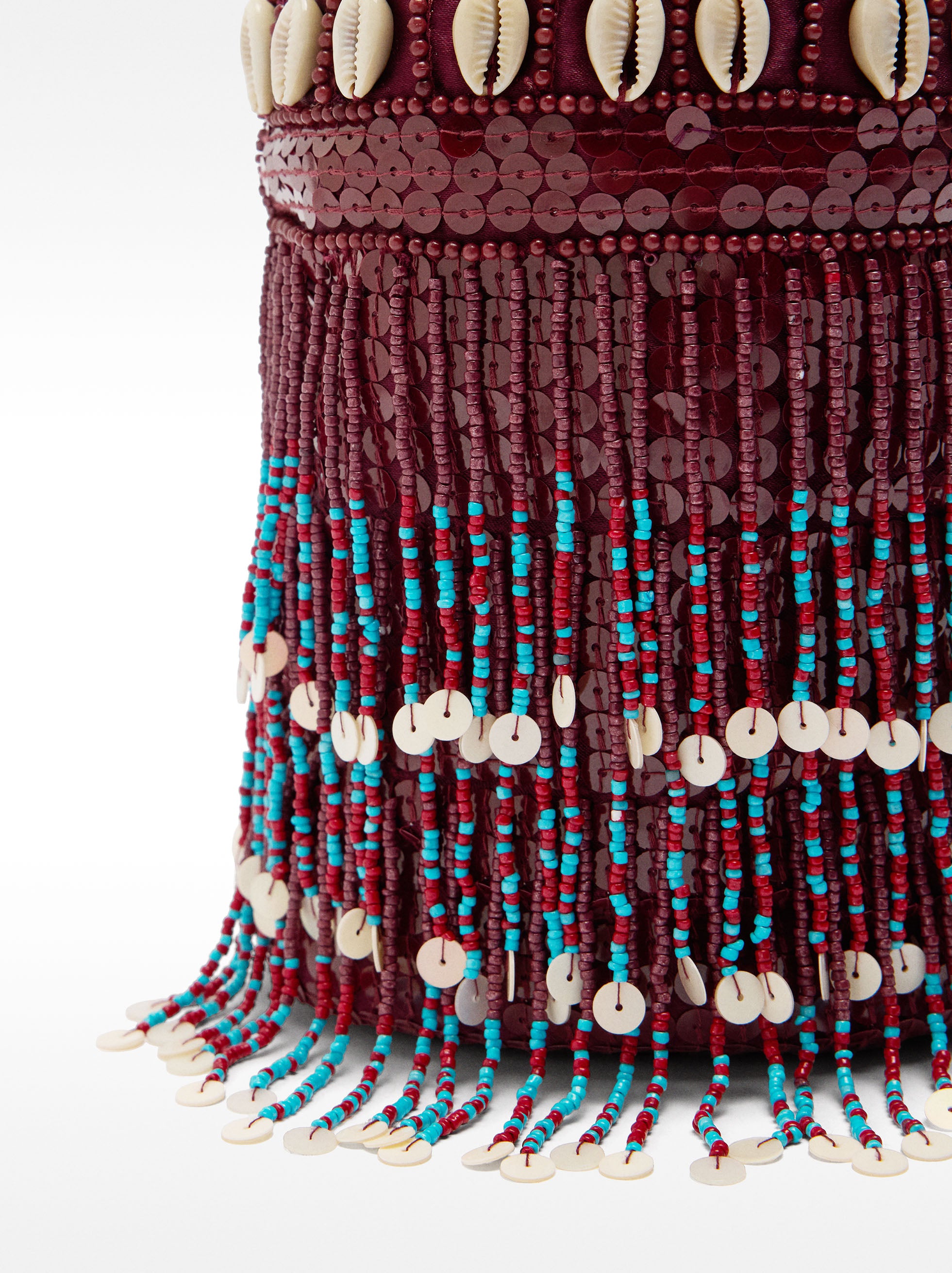 Bolso De Fiesta De Abalorios Con Conchas