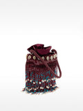 Bolso De Fiesta De Abalorios Con Conchas