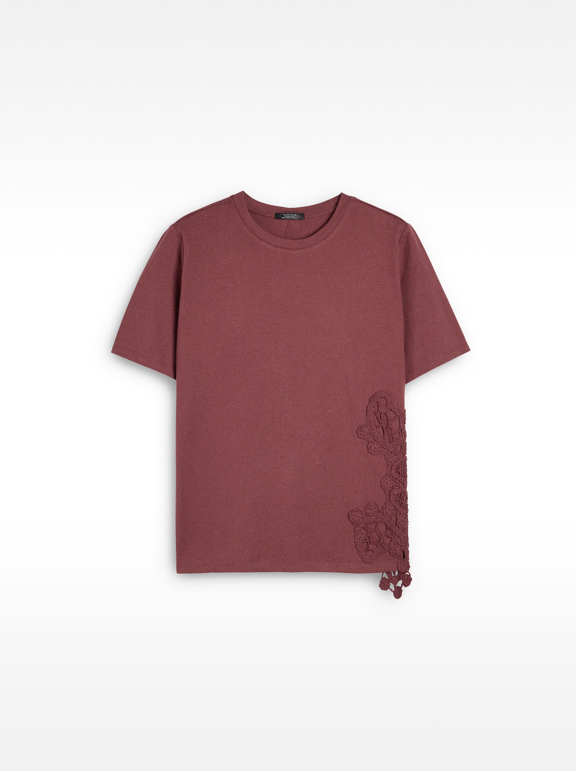 Camiseta 100% Algodón Con Bordado