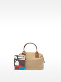 Bolso Tote Textura Suave Con Colgante