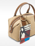 Bolso Tote Textura Suave Con Colgante