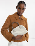 Bolso Tote Textura Suave Con Colgante