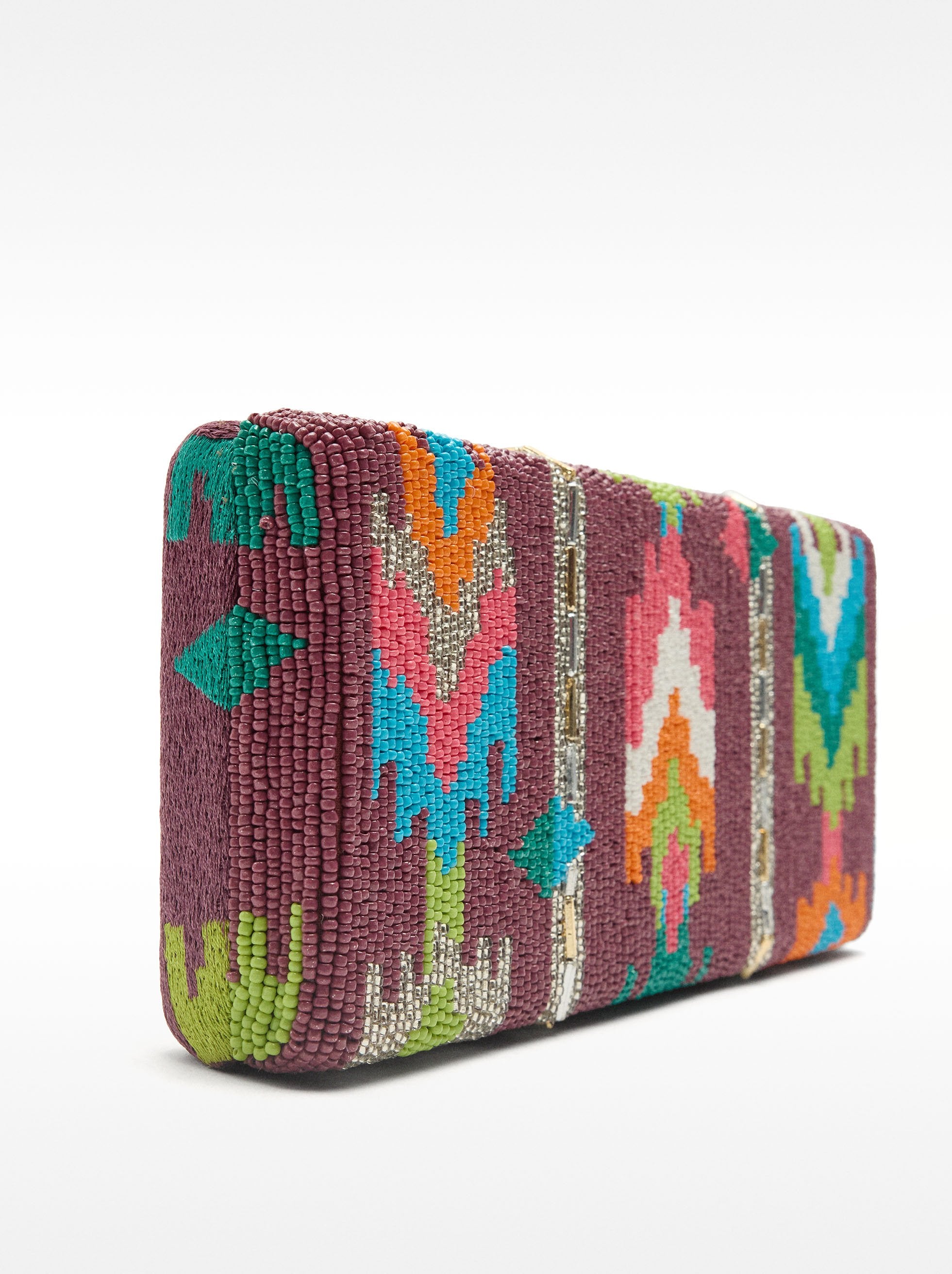 Clutch De Fiesta Con Cuentas Multicolor