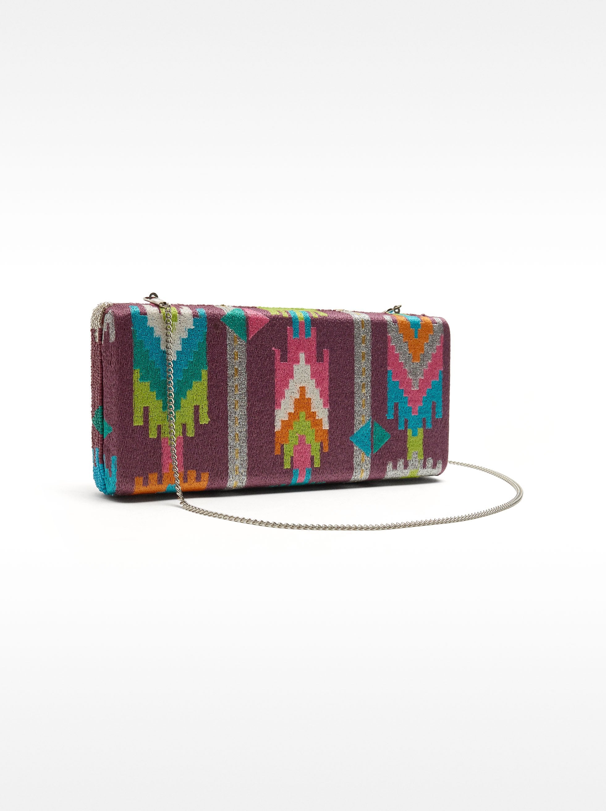 Clutch De Fiesta Con Cuentas Multicolor