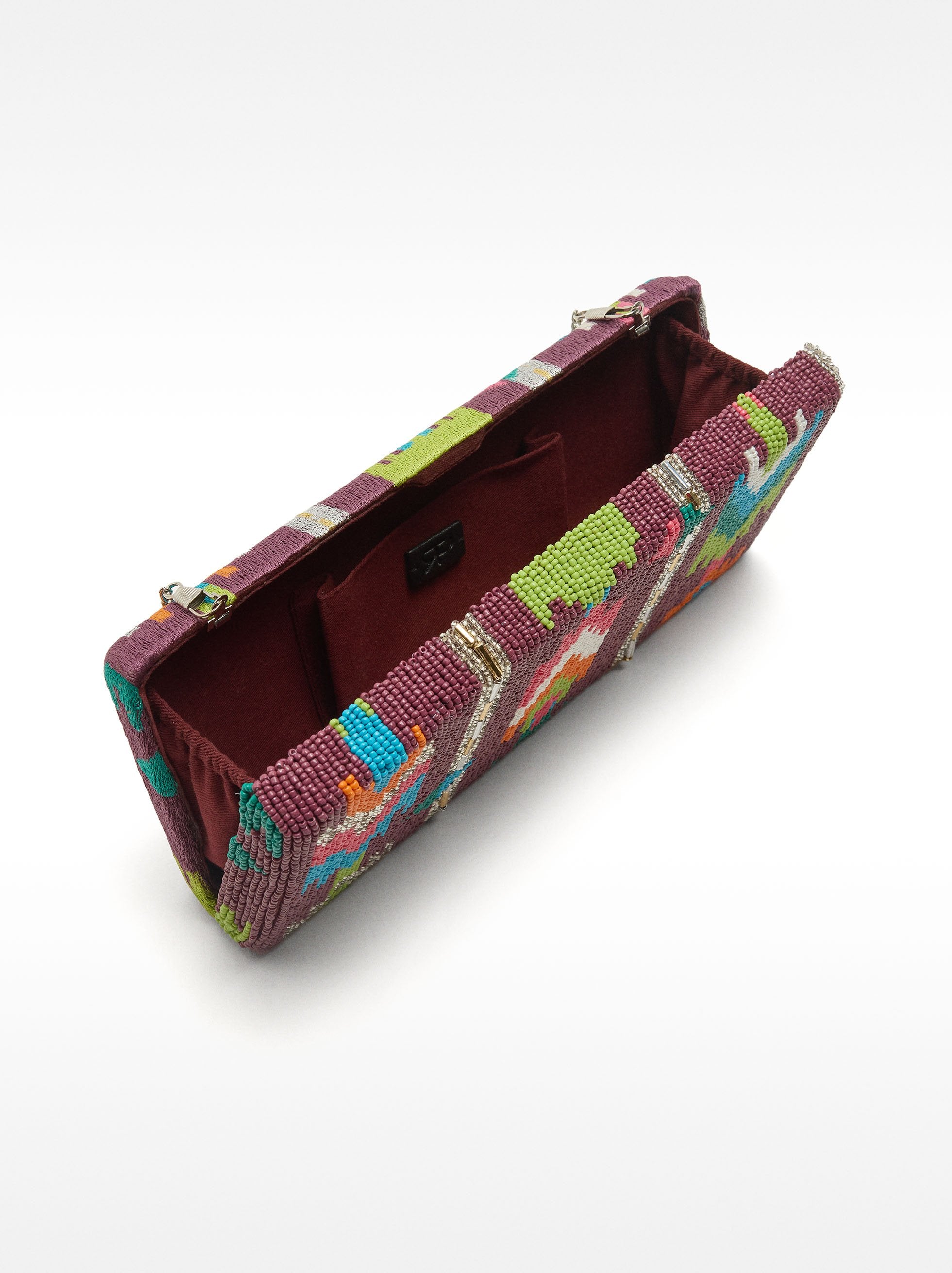 Clutch De Fiesta Con Cuentas Multicolor