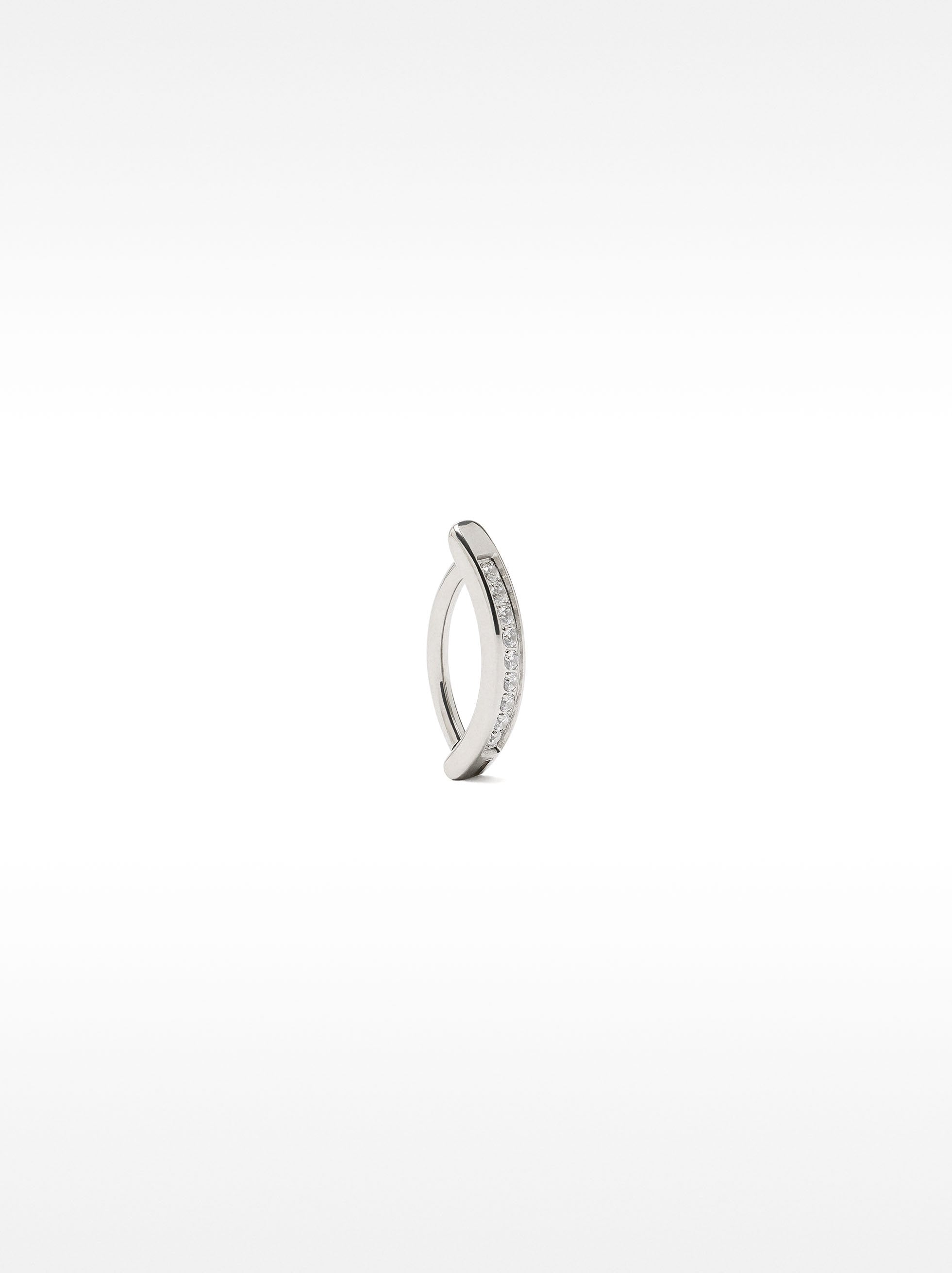 Piercing De Ombligo  Con Arco Y Cristales – Acero Inoxidable