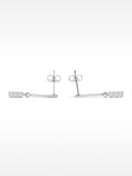 Pendientes Barra Con Cristales - Acero Inoxidable