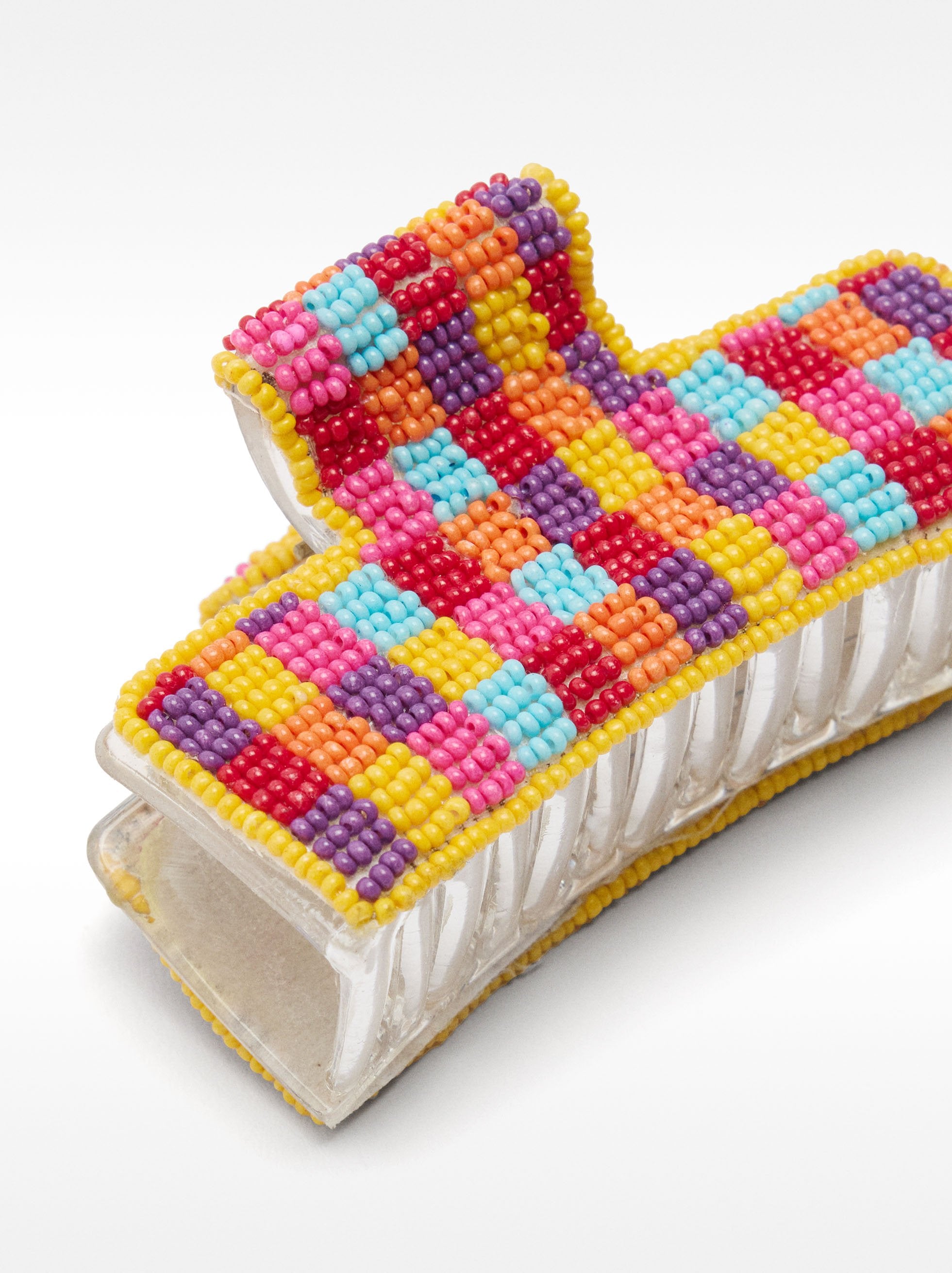 Pinza Para El Pelo Abalorios Multicolor