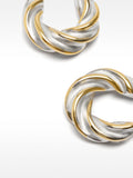 Aros Trenzados Bicolor - Acero Inoxidable