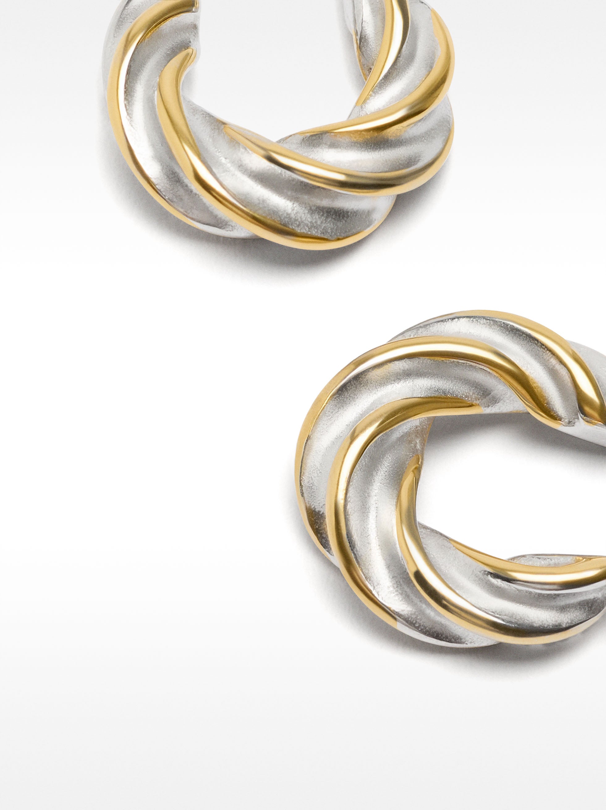 Aros Trenzados Bicolor - Acero Inoxidable