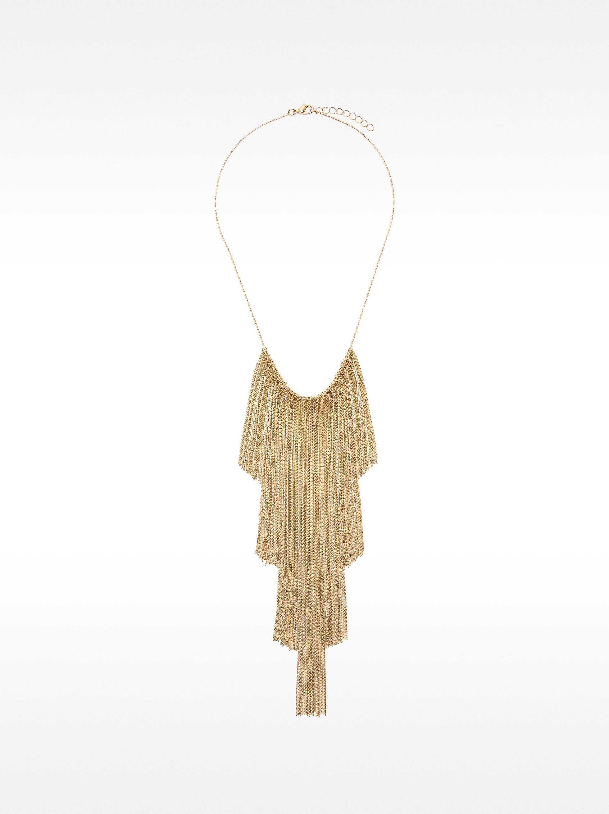 Collar Corto Con Cadenas Largas