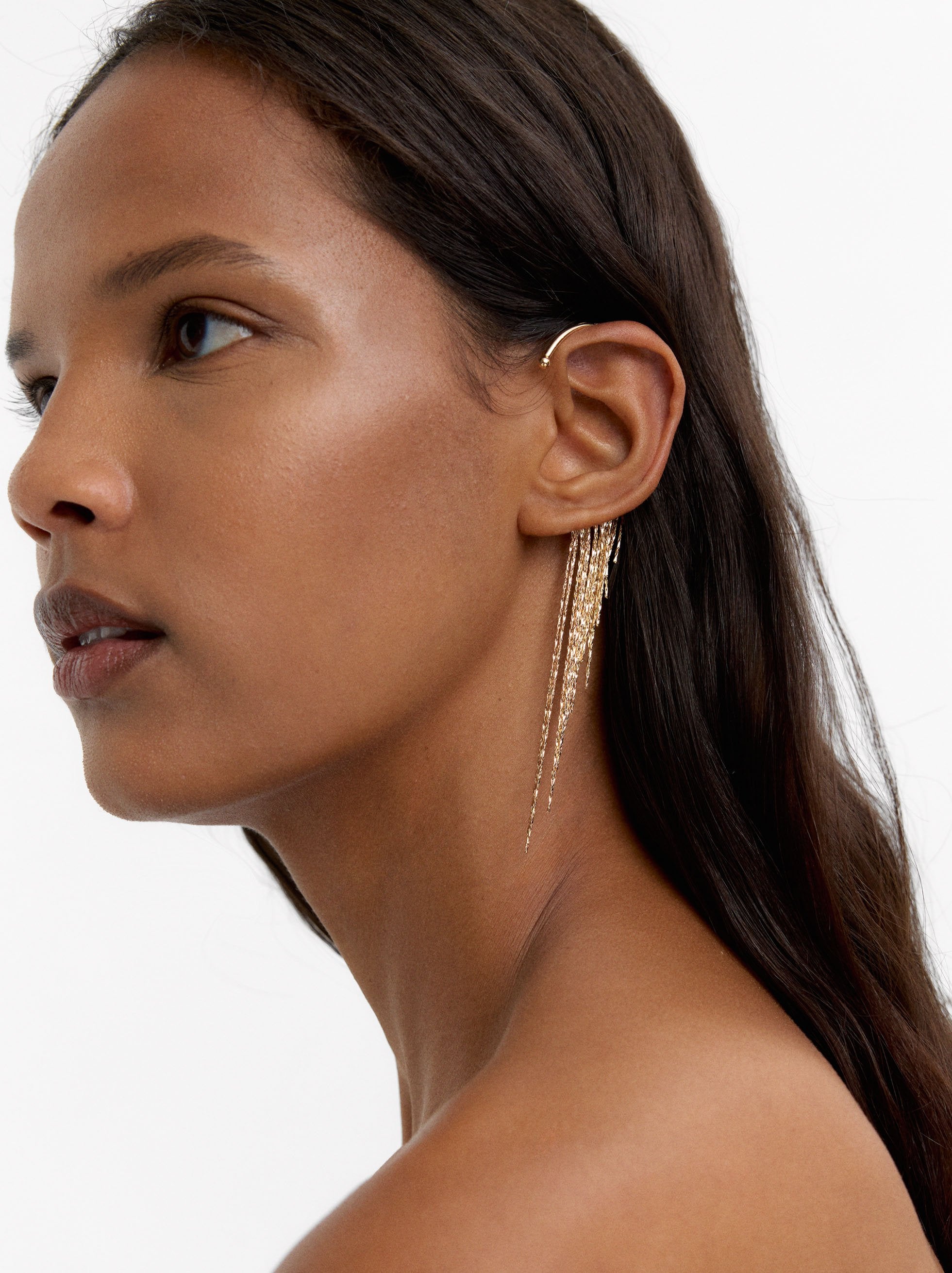 Ear Cuff Individual Con Flecos