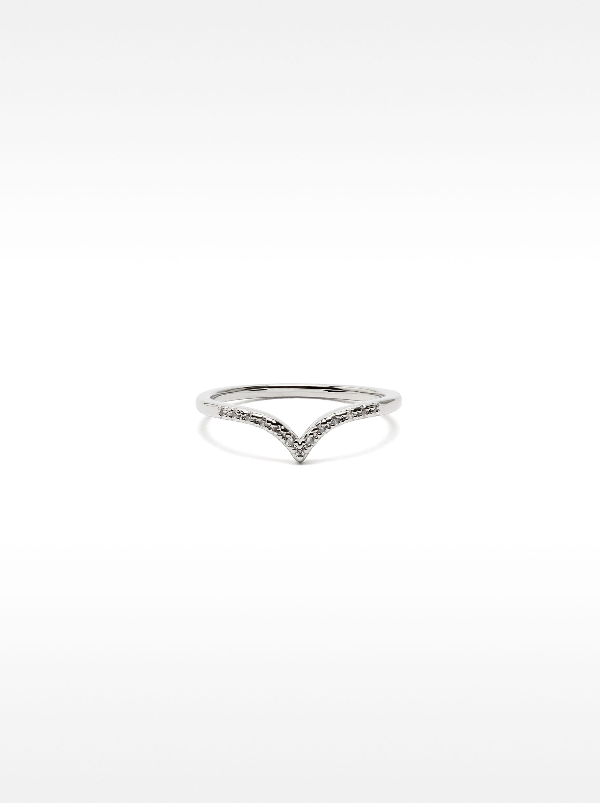 Anillo De Punta Con Circonitas