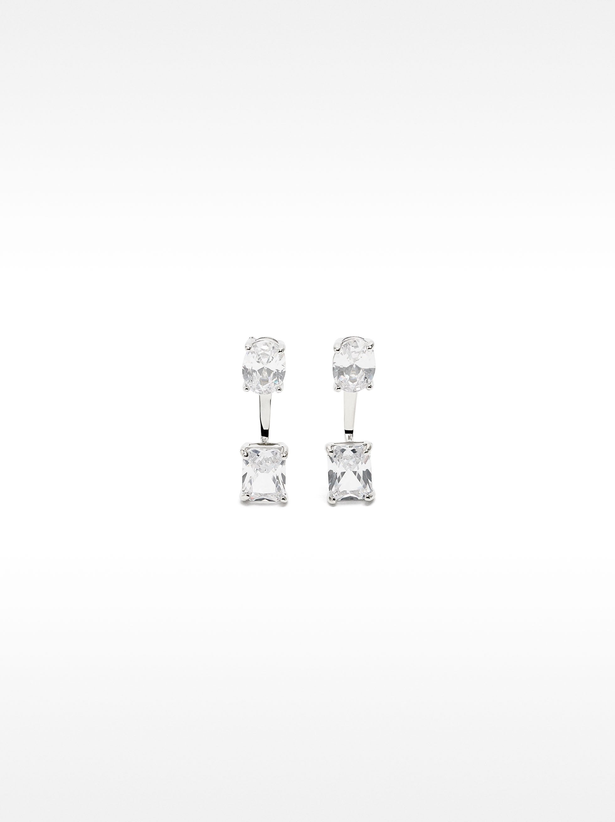 Pendientes Ear Jacket Con Circonitas