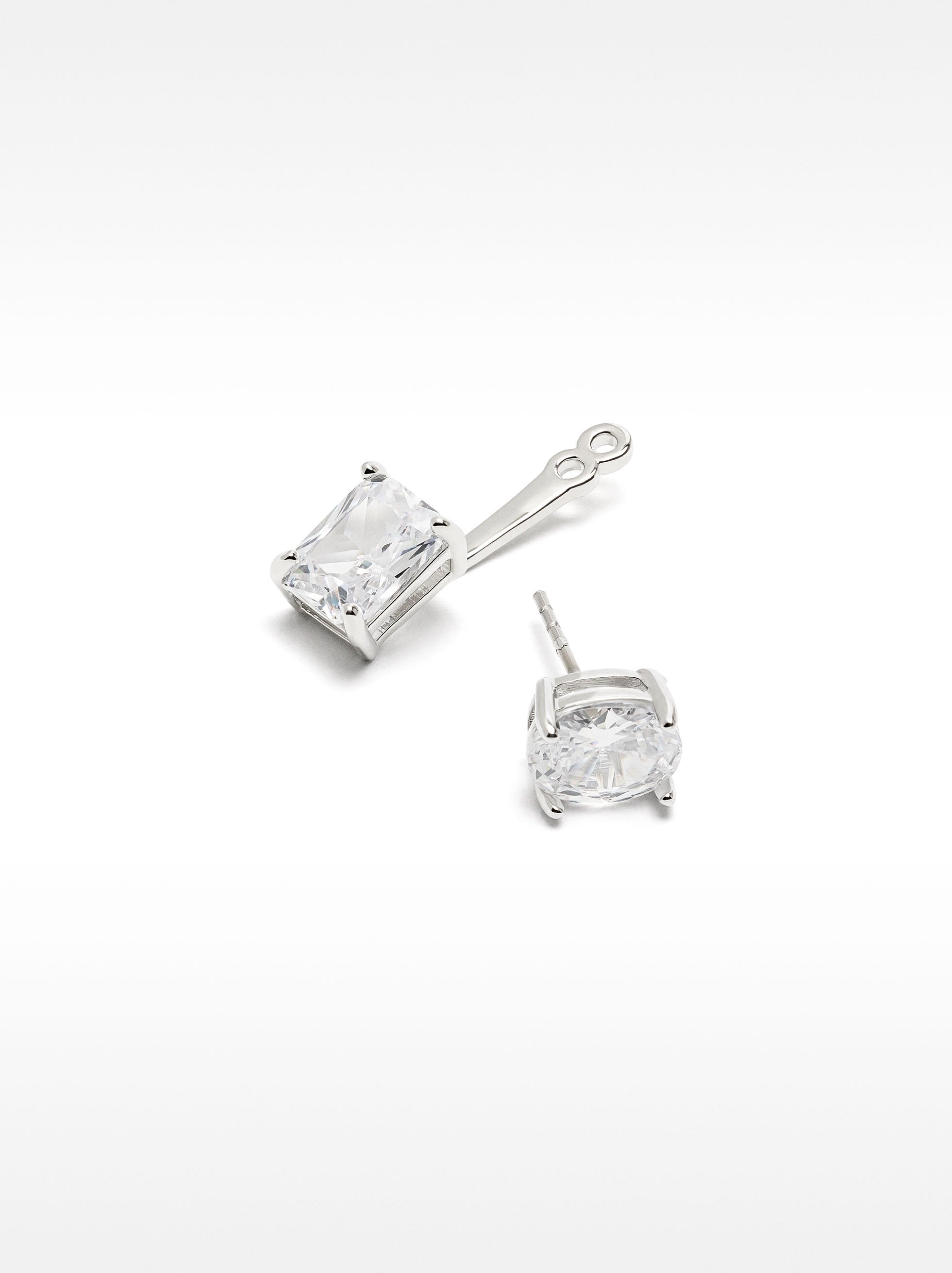 Pendientes Ear Jacket Con Circonitas