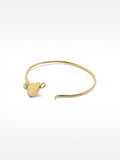 Pulsera Rígida Con Corazón - Acero Inoxidable