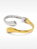 Pulsera Cruzada Bicolor - Acero Inoxidable