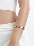 Pulsera Rígida Con Cristales - Acero Inoxidable