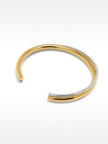 Pulsera Rígida Doble Bicolor - Acero Inoxidable