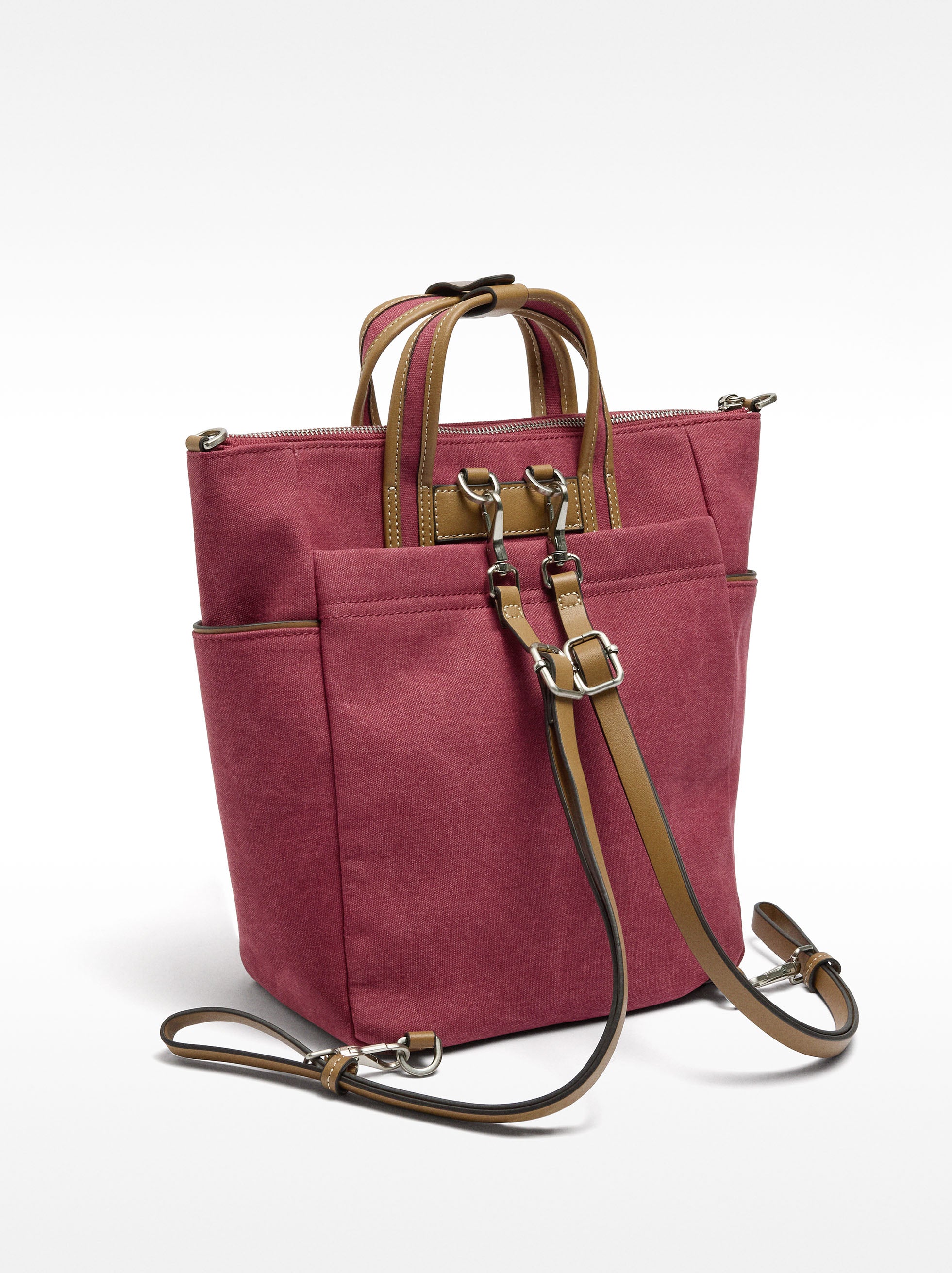 Mochila De Tejido Con Bandolera