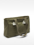 Bolso Shopper De Tejido Aplicaciones Multicolor