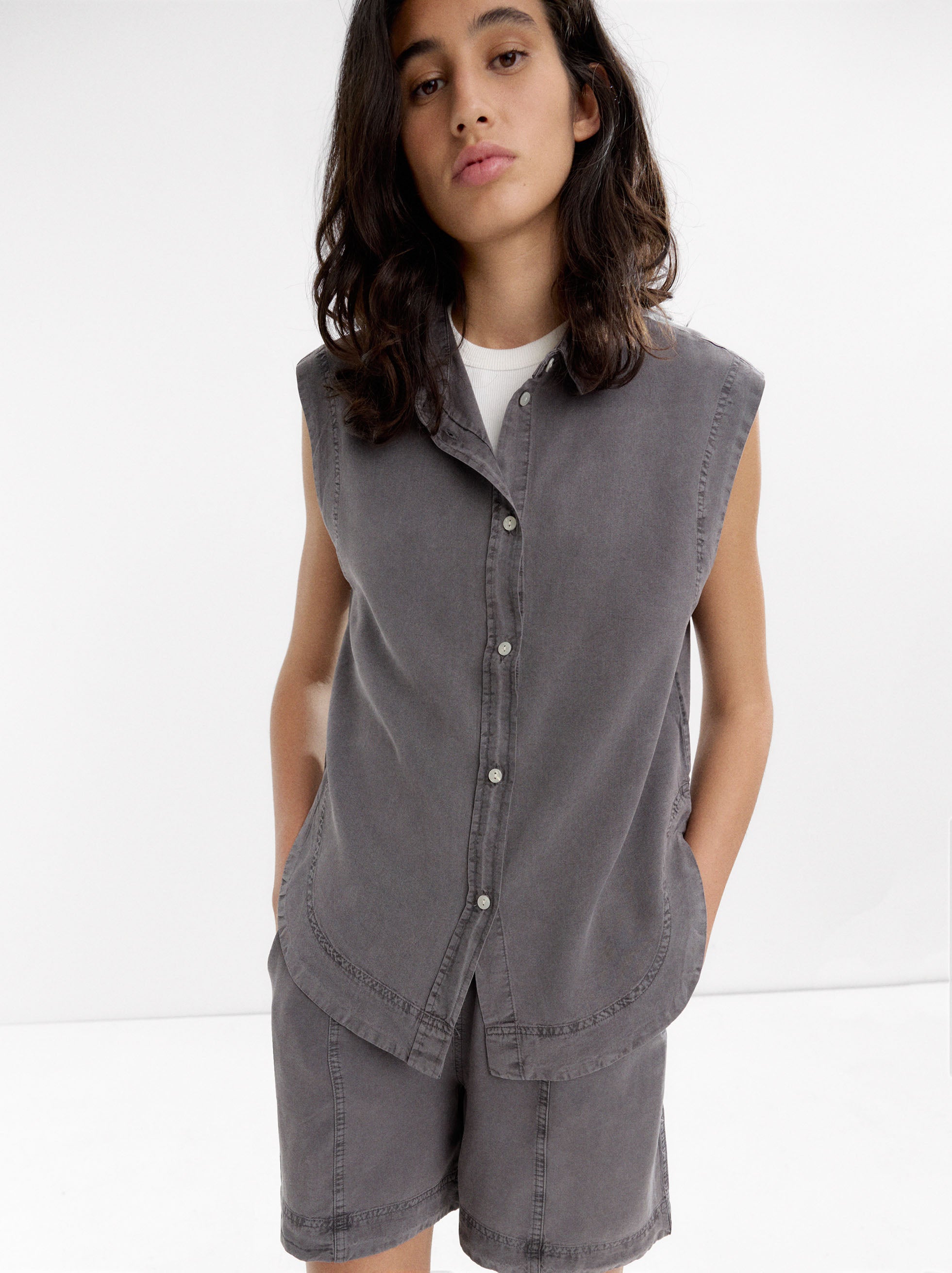 Camisa Sin Mangas 100% Lyocell