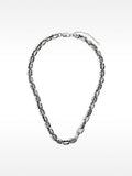 Collar Corto De Eslabones Bicolor - Acero Inoxidable