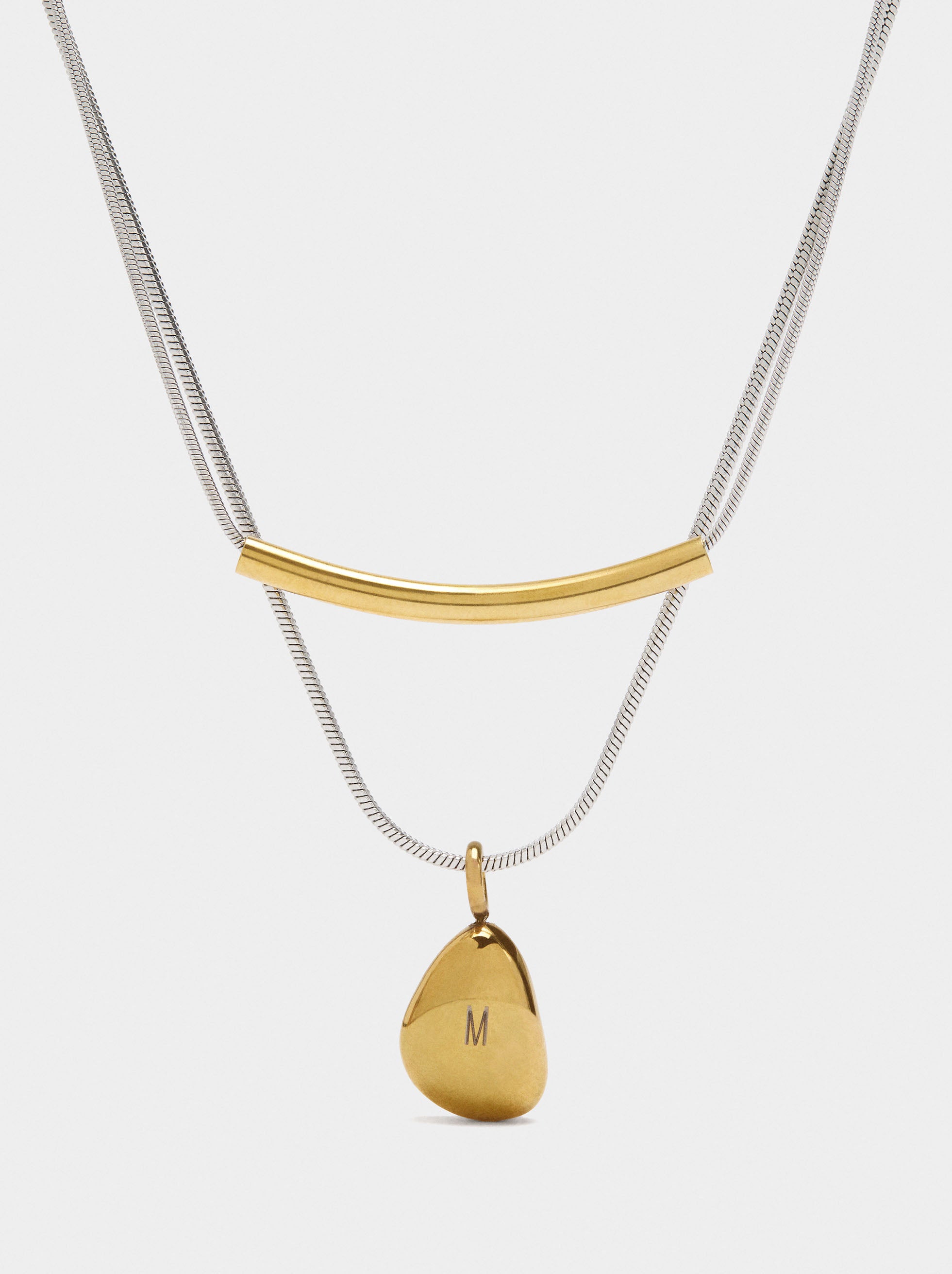 Set De Collares Con Colgante - Acero Inoxidable