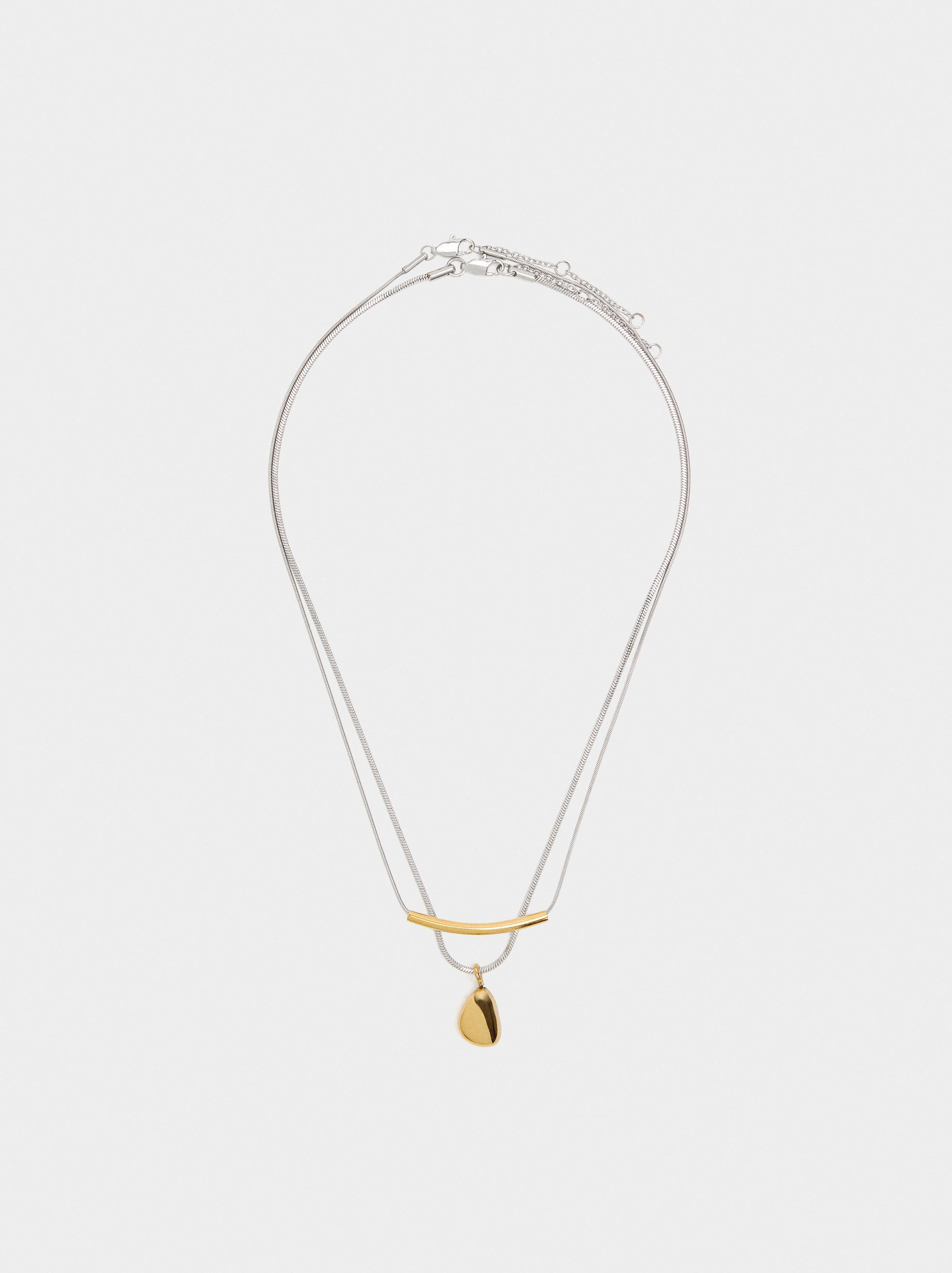 Set De Collares Con Colgante - Acero Inoxidable