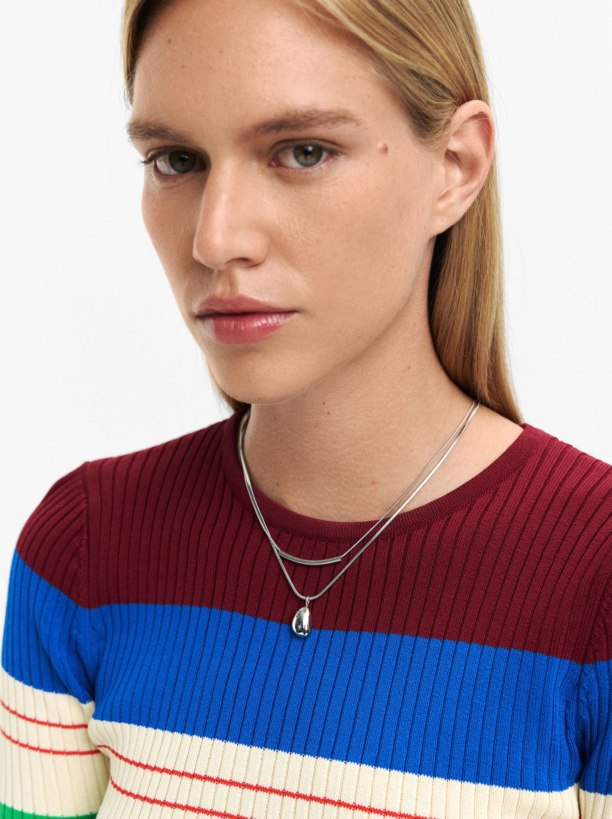 Set De Collares Con Colgante - Acero Inoxidable