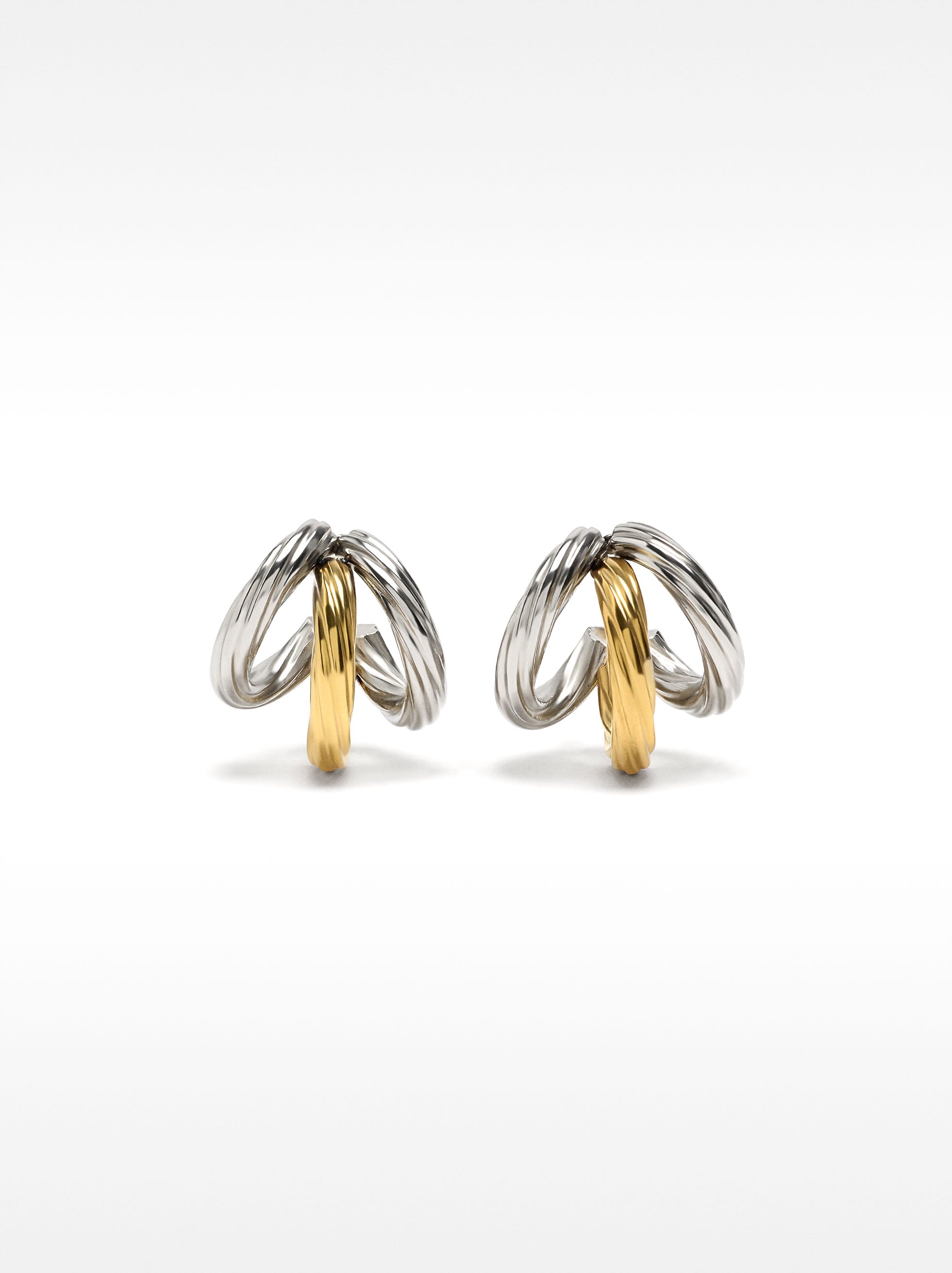 Aros Bicolor Efecto Triple - Acero Inoxidable