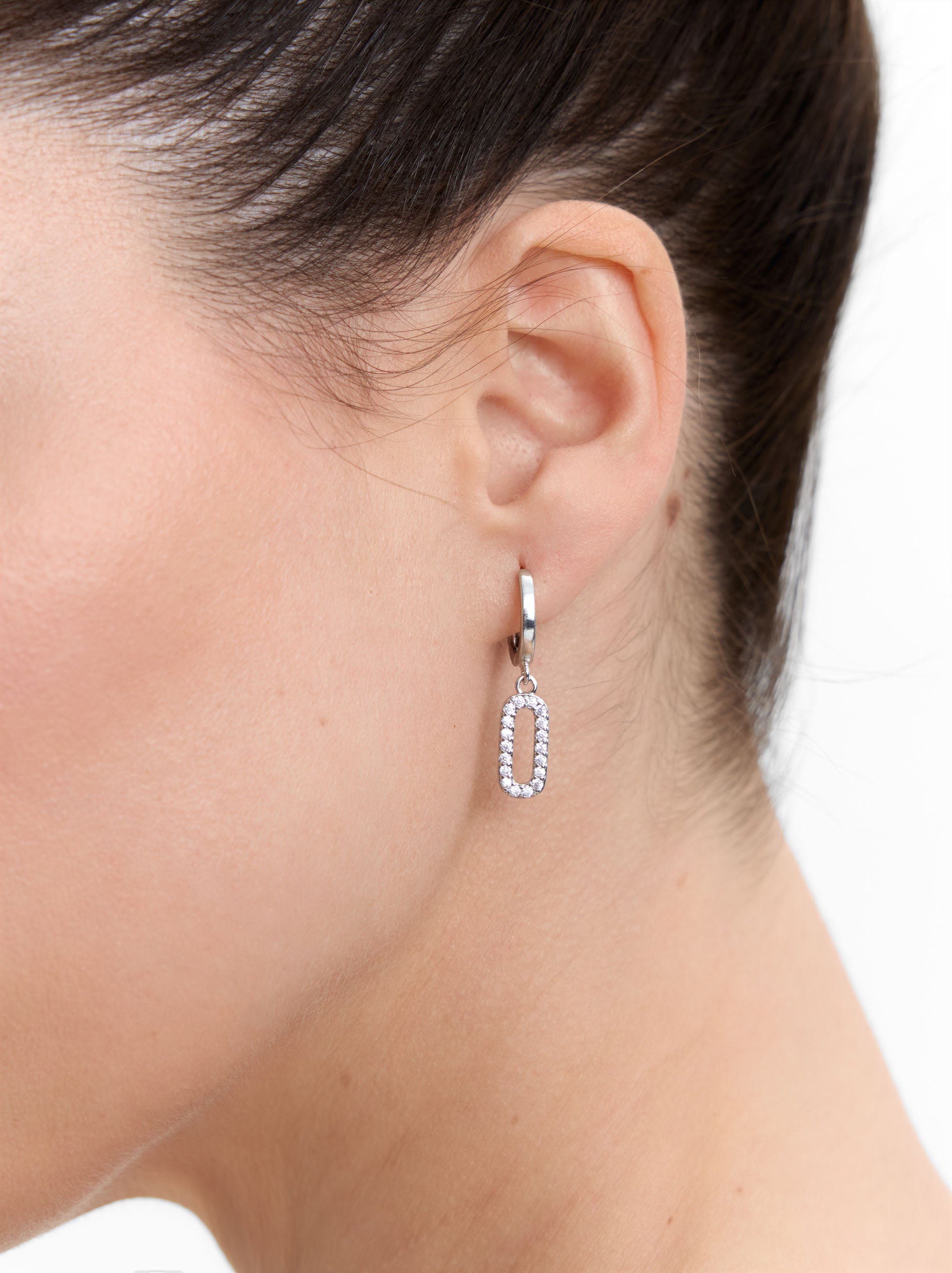 Aros Colgantes Con Circonitas