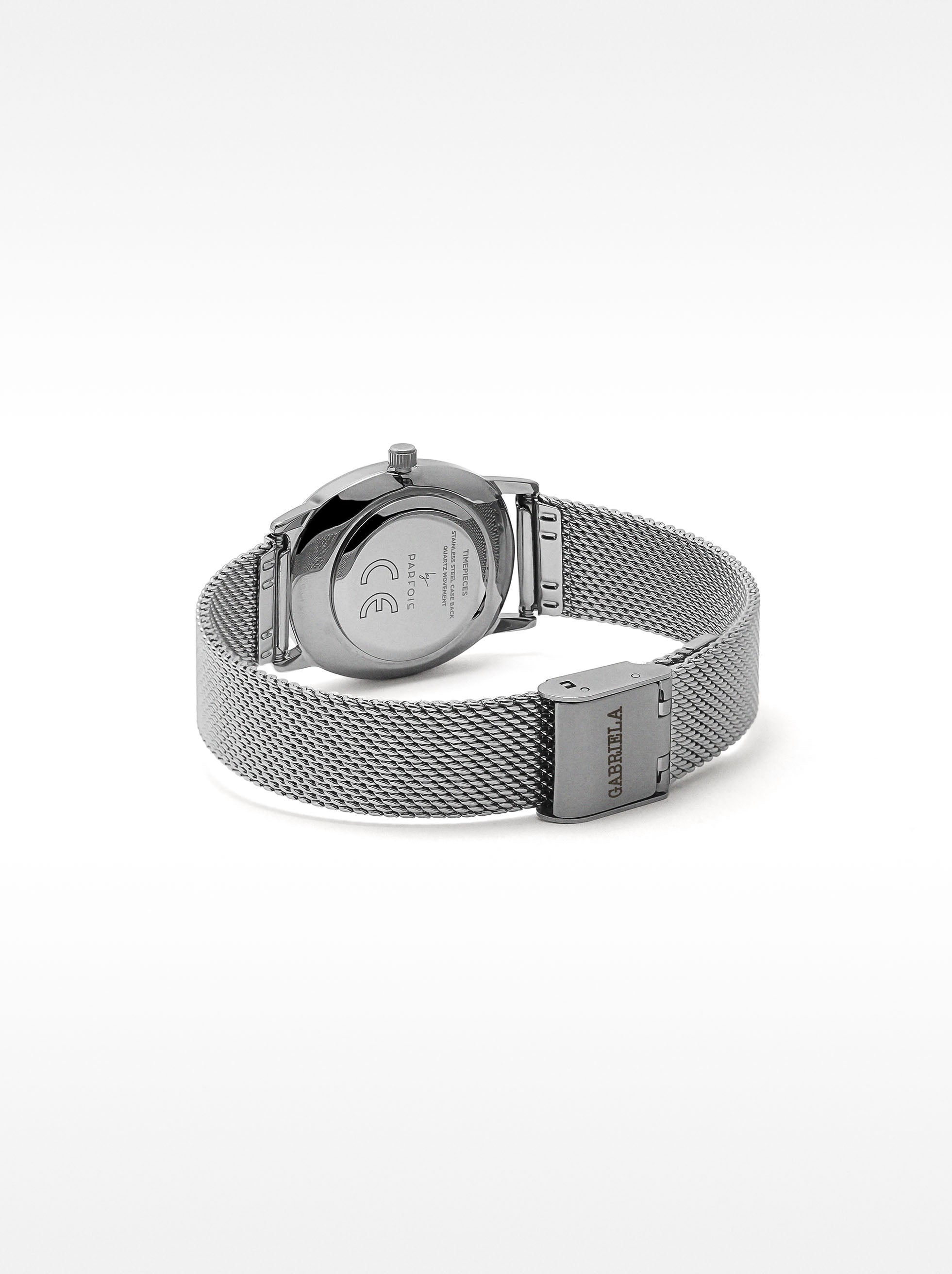 Reloj Ovalado Con Malla Metálica De Acero Inoxidable